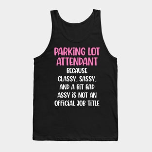 Parking Lot Attendant, Female Parking Lot Attendant Tank Top